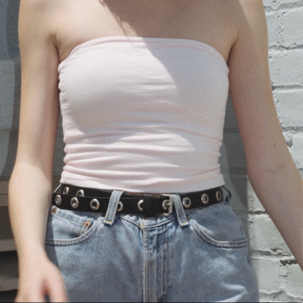 pink tube top